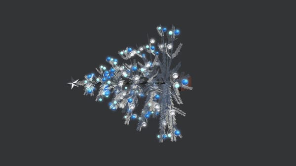 White Christmas tree